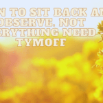 learn to sit back and observe. not everything need - tymoff Best Guide 2024