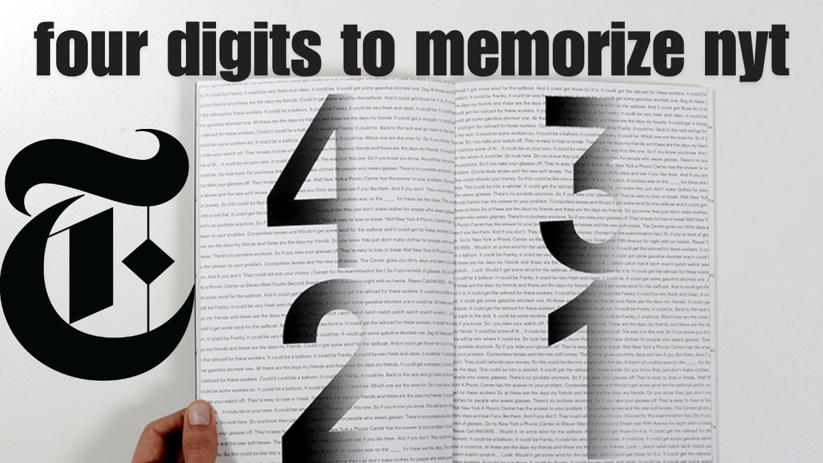 Understanding the four digits to memorize nyt Best guide 2024