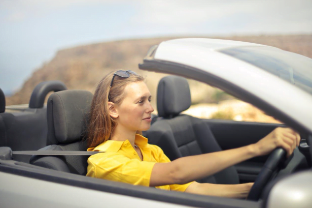 Woman giving test for driving licence