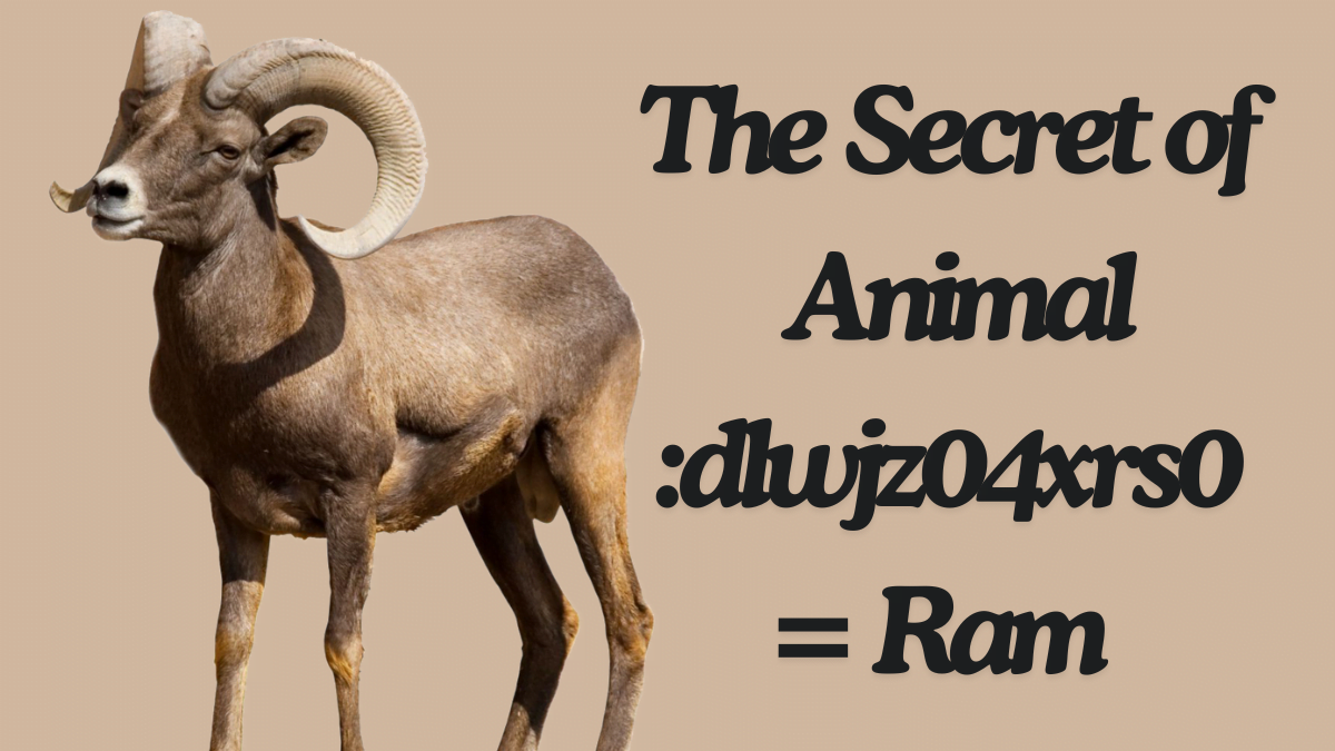 The Secret of Animal:dlwjz04xrs0= Ram the best guide